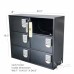 FixtureDisplays® Black Cell Phone Locker Charging Station Public & Private Use Keypad Electronic Lock Access Control 22.3 X 19.37 X 7.99
